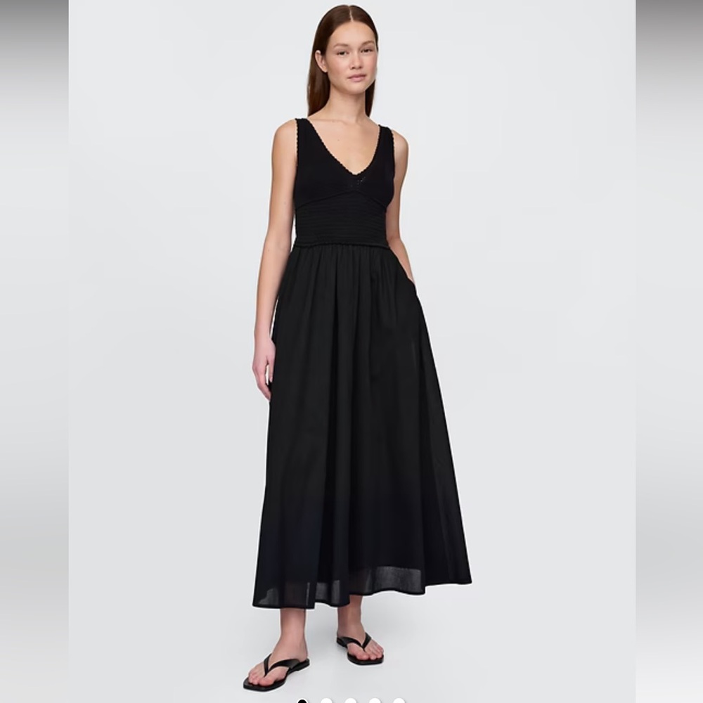 NWT GAP Crochet Mixed Media Maxi Dress